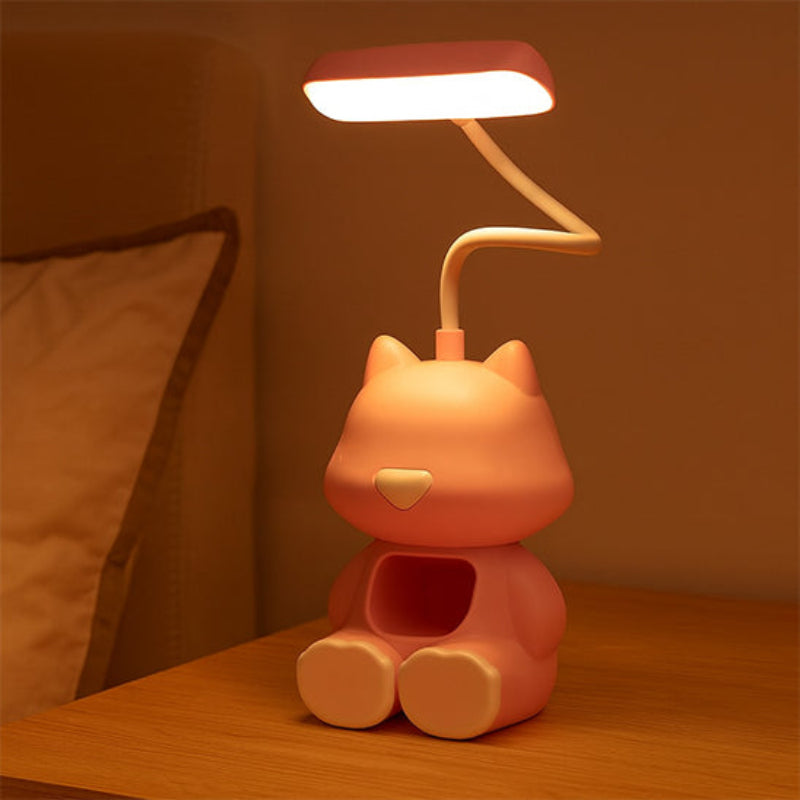 Lampe de bureau chat rose lumière douce