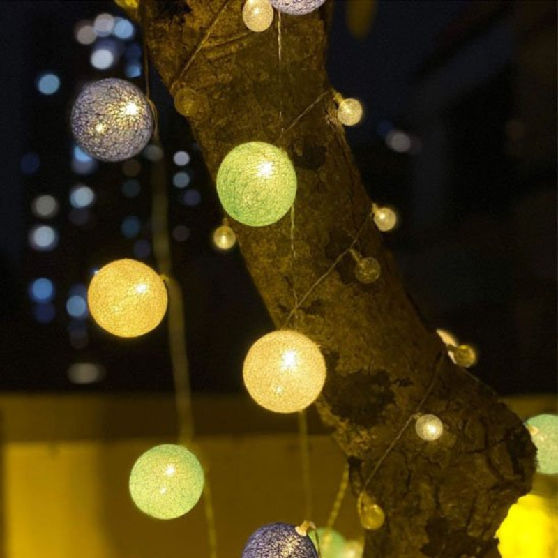 Guirlande lumineuse tons avec bleu
