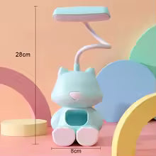 Lampe de bureau LED flexible chat vert
