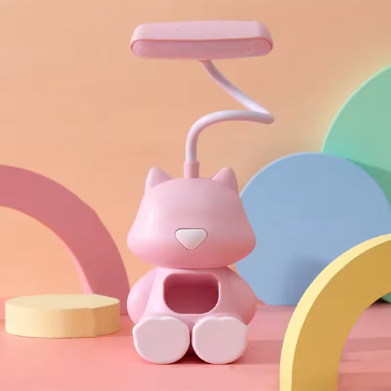 Lampe de bureau chat rose