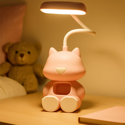 Lampe de bureau chat rose lumière forte