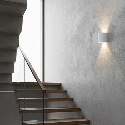 Applique murale escalier blanc