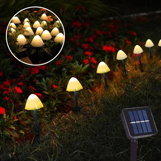 guirlande lumineuse extérieur solaire blanche plate-bande