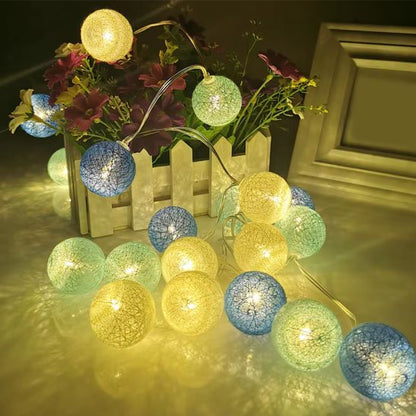 Guirlande lumineuse tons avec bleu 