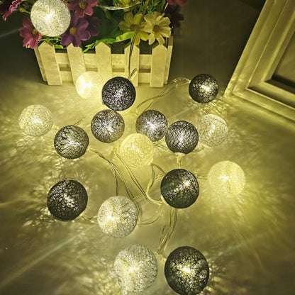 Guirlande lumineuse tons de gris et blanc