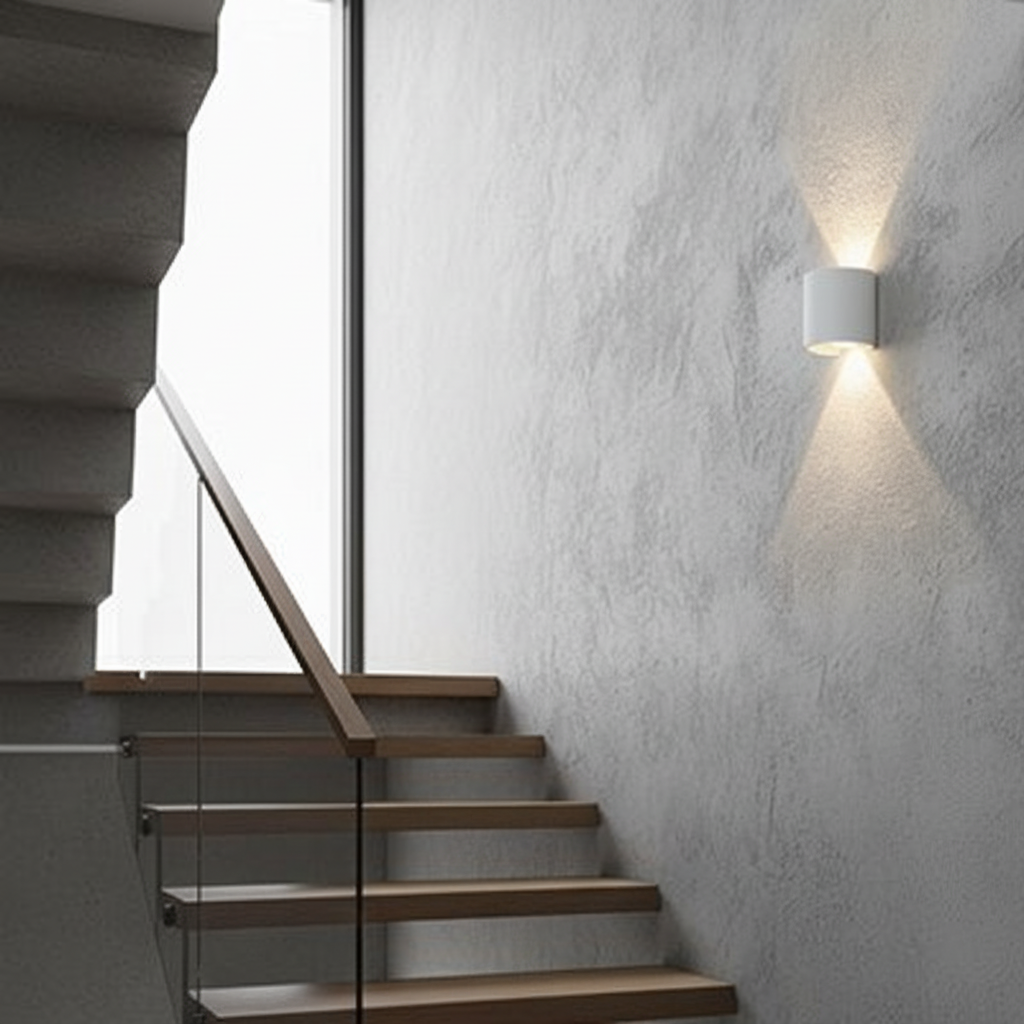 Applique murale blanche avec lumière naturelle