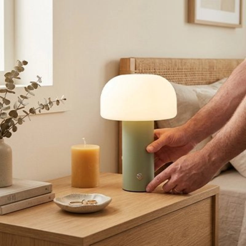 Lampe champignon vert lumiere apaisante