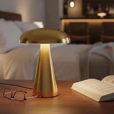 Lampe de bureau LED avec un livre