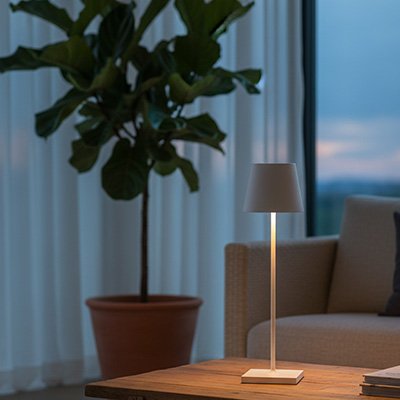 Lampe de chevet blanche salon