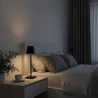 Lampe de chevet chambre ambiance reposante