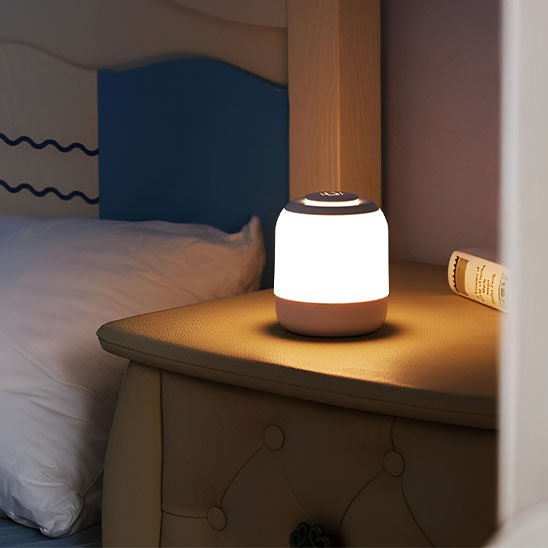Lampe de chevet tactile blanche lumière douce