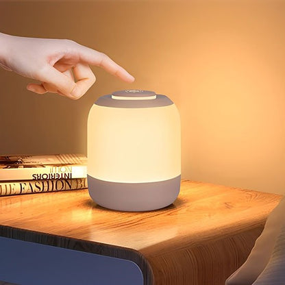 Lampe de chevet tactile blanche changement d'intensité lumineuse avec un seul doigt