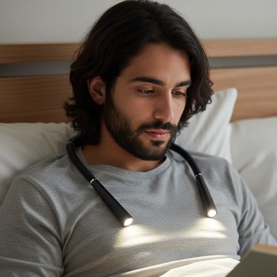 Lampe de lecture au lit avec lumière du jour
