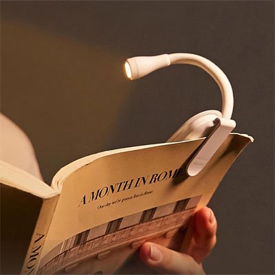 Lampe de lecture clipable livre