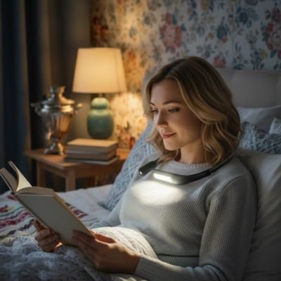 Lampe de lecture femme éclairage blanc